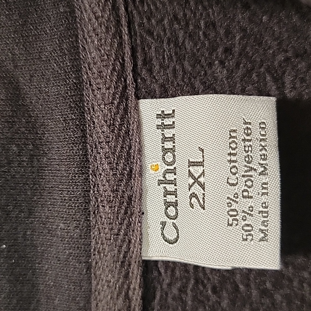 Carhartt Vintage Black Sweater Zip Jacket K350 Size 2XL - Picture 3 of 9